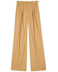 Gabriela Hearst - Vargas Herringbone Cashmere And Silk-Blend Trousers - Lyst