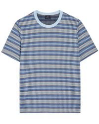 Paul Smith - Striped Cotton-Blend T-Shirt - Lyst