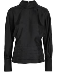 Rohe - Tuxedo Reversed-Collar Silk Top - Lyst