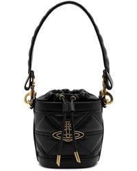 Vivienne Westwood - Kitty Small Quilted Leather Bucket Bag - Lyst