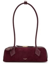 Alaïa - Le Teckle Small Leather And Suede Shoulder Bag - Lyst