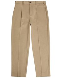 Wax London - Aubyn Tapered-Leg Twill Trousers - Lyst