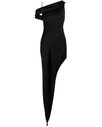De La Vali - Chelsea Asymmetric Satin Maxi Dress - Lyst