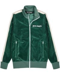 champion green velour track top