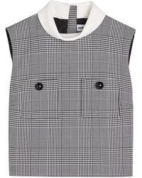 Self-Portrait - Prince Of Wales Check Top - Lyst