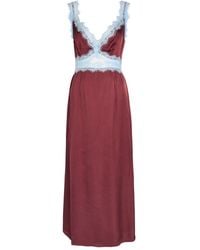 Never Fully Dressed - Mimi Lace-Trim Satin Midi Dress - Lyst