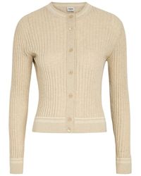 Tod's - Striped Trims Cotton-Knit Cardigan - Lyst