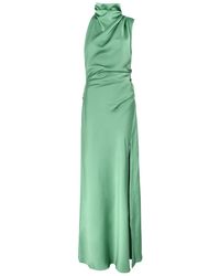 Misha Collection - Constantina Ruched Satin Gown - Lyst