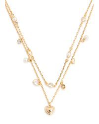 COACH - Layered Embellished Chain Necklace - Lyst