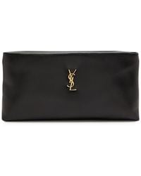 Saint Laurent - Calypso Padded Leather Pouch - Lyst