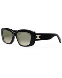 Celine - Triomphe Rectangle-Frame Sunglasses - Lyst