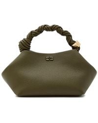 Ganni - Bou Small Grained Leather Top Handle Bag - Lyst