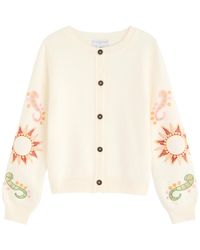 Never Fully Dressed - Enchanted Broderie-Anglaise Knitted Cardigan - Lyst