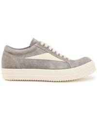 Rick Owens - Vintage Panelled Brushed Suede Sneakers - Lyst