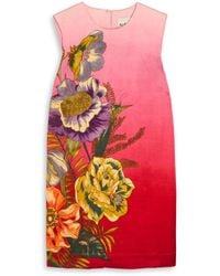 ALÉMAIS - Inez Printed Flax-Blend Mini Dress - Lyst