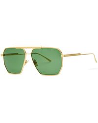 Bottega Veneta - Classic Aviator-style Sunglasses - Lyst