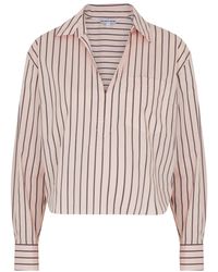 Veronica Beard - Khai Striped Cotton-poplin Shirt - Lyst