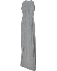Victoria Beckham - Draped Cotton-Jersey Maxi Dress - Lyst