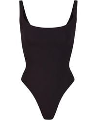 Skims - Square Neck Stretch-Jersey Bodysuit - Lyst
