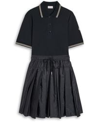 Moncler - Piqué Cotton And Shell Mini Skirt - Lyst