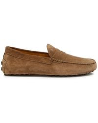 Tod's - Mocassino Suede Loafers - Lyst