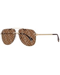 Fendi - Aviator-style Rimless Sunglasses - Lyst