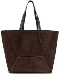 Brunello Cucinelli - Bead Medium Suede Tote - Lyst