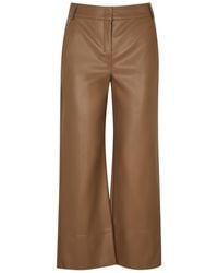 Max Mara - Soprano Cropped Faux Leather Trousers - Lyst