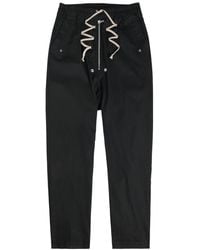 Rick Owens - Bela Tapered-Leg Stretch-Cotton Trousers - Lyst
