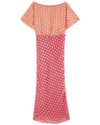 Never Fully Dressed - Tilly Embroidered Chiffon Midi Dress - Lyst