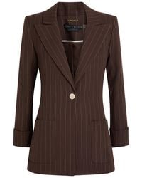 Alice + Olivia - Burns Pinstriped Twill Blazer - Lyst