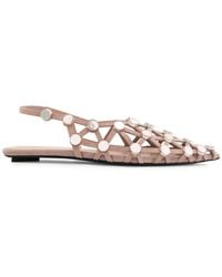 The Attico - Grid Ballerina With Strappy Upper - Lyst