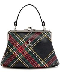 Vivienne Westwood - Granny Frame Tartan Faux Leather Top Handle Bag - Lyst