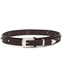 Lemaire - Western Studded Grained Leather Belt - Lyst