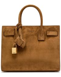 Saint Laurent - Sac De Jour Suede Top Handle Bag - Lyst