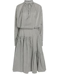 Dries Van Noten - Denvo Striped Cotton-Blend Poplin Midi Dress - Lyst