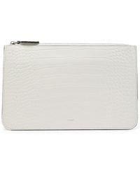 TOTEME - Crocodile-Embossed Leather Clutch - Lyst