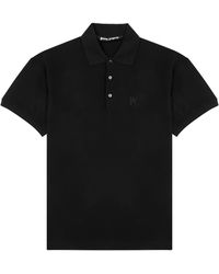 Palm Angels - Logo-Embroidered Piqué Cotton Polo Shirt - Lyst
