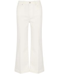 PAIGE - Anessa Cropped Wide-Leg Jeans - Lyst