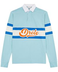 Drole de Monsieur - Logo-Embroidered Striped Polo Shirt - Lyst