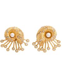 Joanna Laura Constantine - Seashell 18Kt-Plated Stud Earrings - Lyst