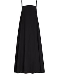Studio Nicholson - Gathered Cotton Midi Dress - Lyst