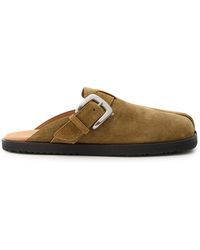 Maison Margiela - Tabi Buckle Suede Mules - Lyst