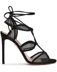 Aquazzura - Fatal Attraction 105 Suede Sandals - Lyst