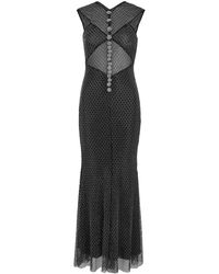 Self-Portrait - Embellished Mesh Gown - Lyst