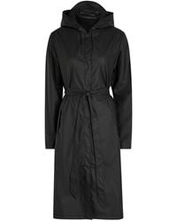 Rains - Hooded Coated Shell Waterproof Jacket - Lyst