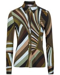 PUCCI - Printed Satin-Jersey Shirt - Lyst
