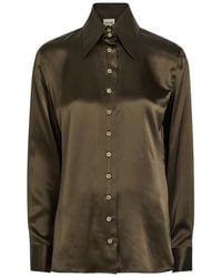 KHAITE - Ivy Silk Shirt - Lyst