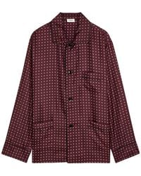 Saint Laurent - Patterned Silk Shirt - Lyst
