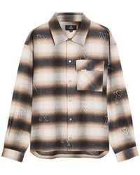 Represent - Initial Plaid Flannel Shirt - Lyst